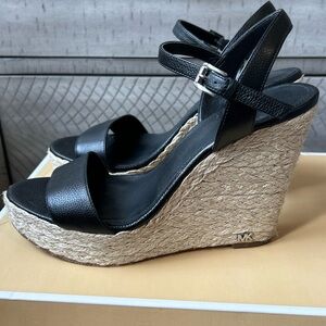 Michael Kors Black wedge sandals